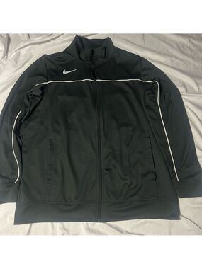 Nike Jacket Men’s Rivalry Size L Full Zip Basketball Training AT5300-012 Black